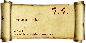 Treuer Ida névjegykártya